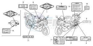 CBR1000RR drawing CAUTION LABEL