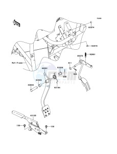 MULE_600 KAF400BDF EU drawing Brake Pedal