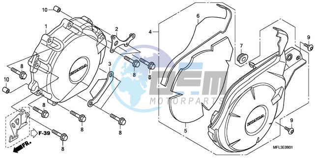 A.C. GENERATOR COVER (CBR 1000RA)