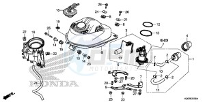 MSX125F MSX125 UK - (E) drawing FUEL TANK