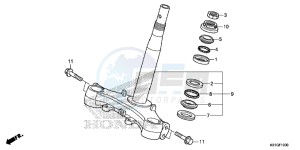 SH125ASG SH125D UK - (E) drawing STEERING STEM