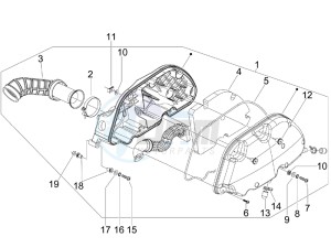 SUPER GTS 125 4T IE ABS-NOABS E3 (EMEA) drawing Air filter