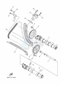 XT1200Z XT1200Z SUPER TENERE ABS (BP87) drawing CAMSHAFT & CHAIN