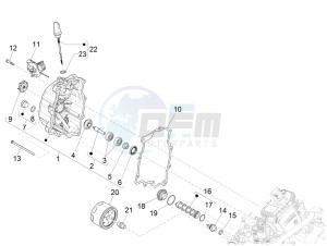 GTS 300 SUPER HPE 4T 4V IE ABS E4 (NAFTA) drawing Flywheel magneto cover - Oil filter