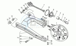 V 65 650 Florida Florida drawing Swing arm-rear wh., spokes