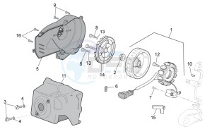 Scarabeo 50 2t drawing Flywheel