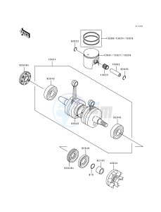 JH 750 B [SUPER SPORT XI] (B1-B3) [SUPER SPORT XI] drawing CRANKSHAFT_PISTON-- S- -