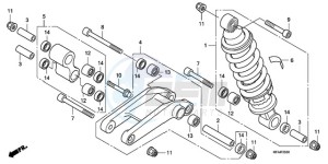 CBF1000A9 UK - (E / ABS MKH) drawing REAR CUSHION