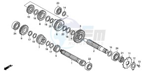 TRX90EX SPORTRAX90 drawing TRANSMISSION