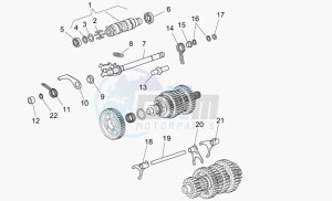 Breva V 1100 IE IE drawing Gear box selector