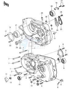 KL 250 A [KLR250] (A3-A4) [KLR250] drawing CRANKCASE -- 80-81 KL250-A3_A4- -