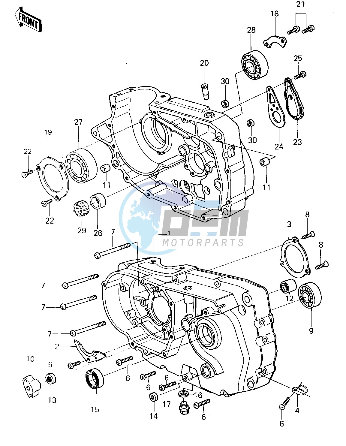 CRANKCASE -- 80-81 KL250-A3_A4- -