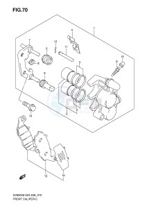 SV650S (E3-E28) drawing FRONT CALIPER (SV650K8 SK8 K9 SK9 SL0)