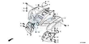 TRX420FAD TRX420 Europe Direct - (ED) drawing FRONT FENDER