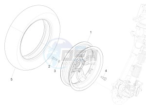 150 4T 3V ie Primavera (EMEA, LATAM) EQR) drawing Front wheel