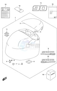 DF 90A drawing Engine Cover