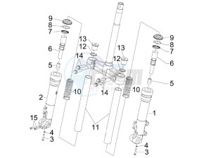 Runner 125 VX 4t SC drawing Fork components (Kayaba)