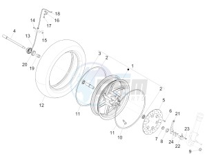 Runner 50 SP 2012 in fiche drawing Front wheel