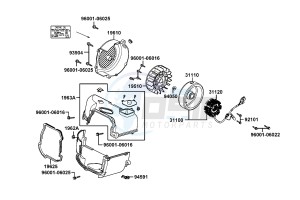 AGILITY DELIVER 50cc drawing Fan Cover - Generator