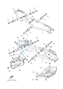 YFM700FWBD YFM70KPHG KODIAK 700 EPS HUNTER (2SM7) drawing REAR ARM