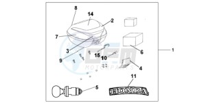 CBF600NA9 UK - (E / ABS MKH) drawing TOP BOX 35 L NH-A48M