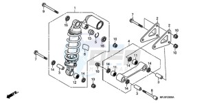 CBR600RRA F / CMF drawing REAR CUSHION (CBR600RR)