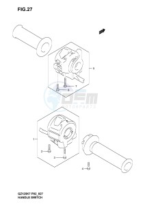 GZ125 (P02) drawing HANDLE SWITCH (MODEL K3 K4 K5 K6)