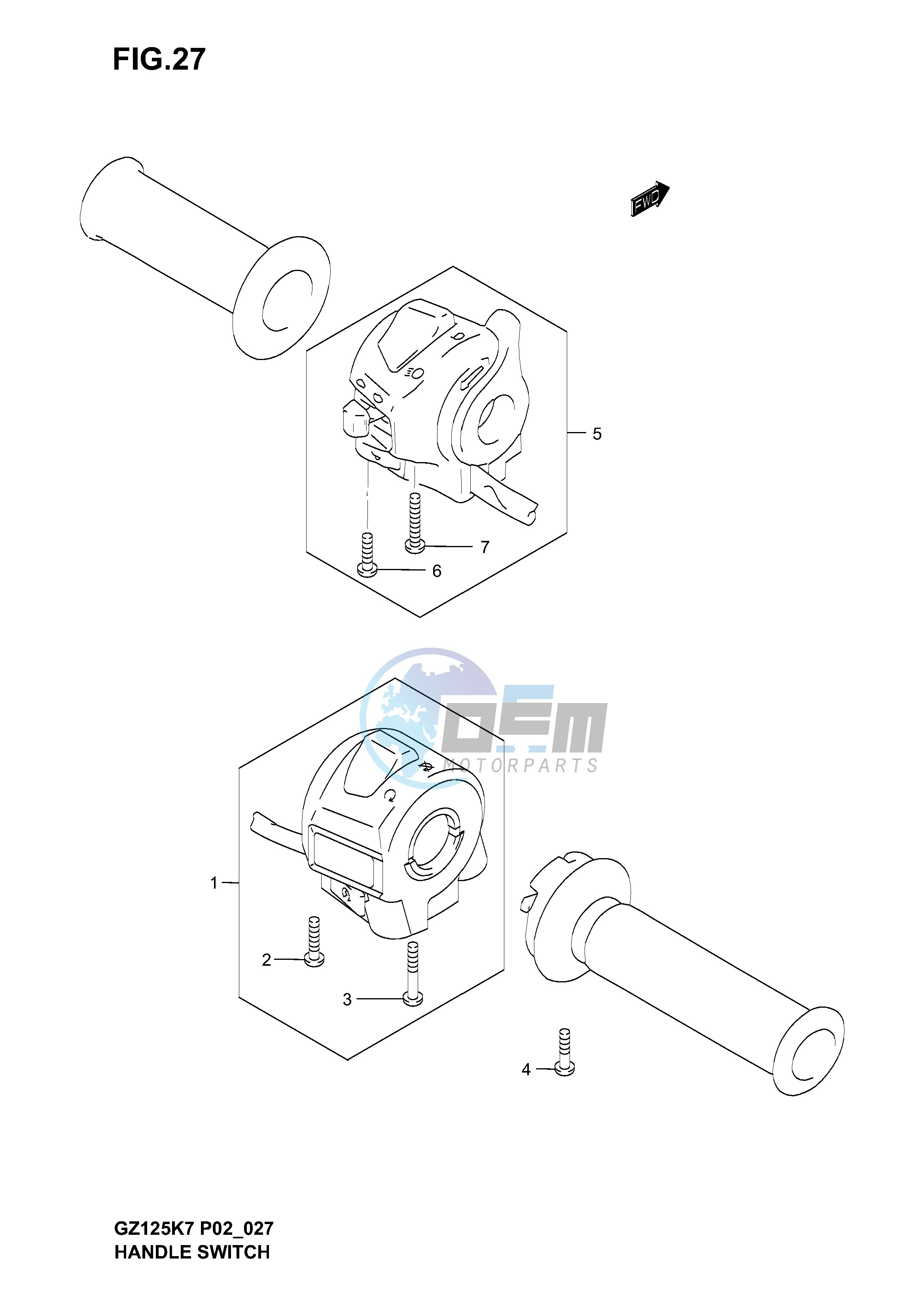 HANDLE SWITCH (MODEL K3 K4 K5 K6)