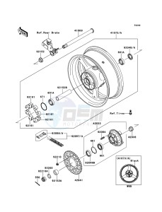 NINJA_ZX-10R ZX1000JBF FR GB XX (EU ME A(FRICA) drawing Rear Hub