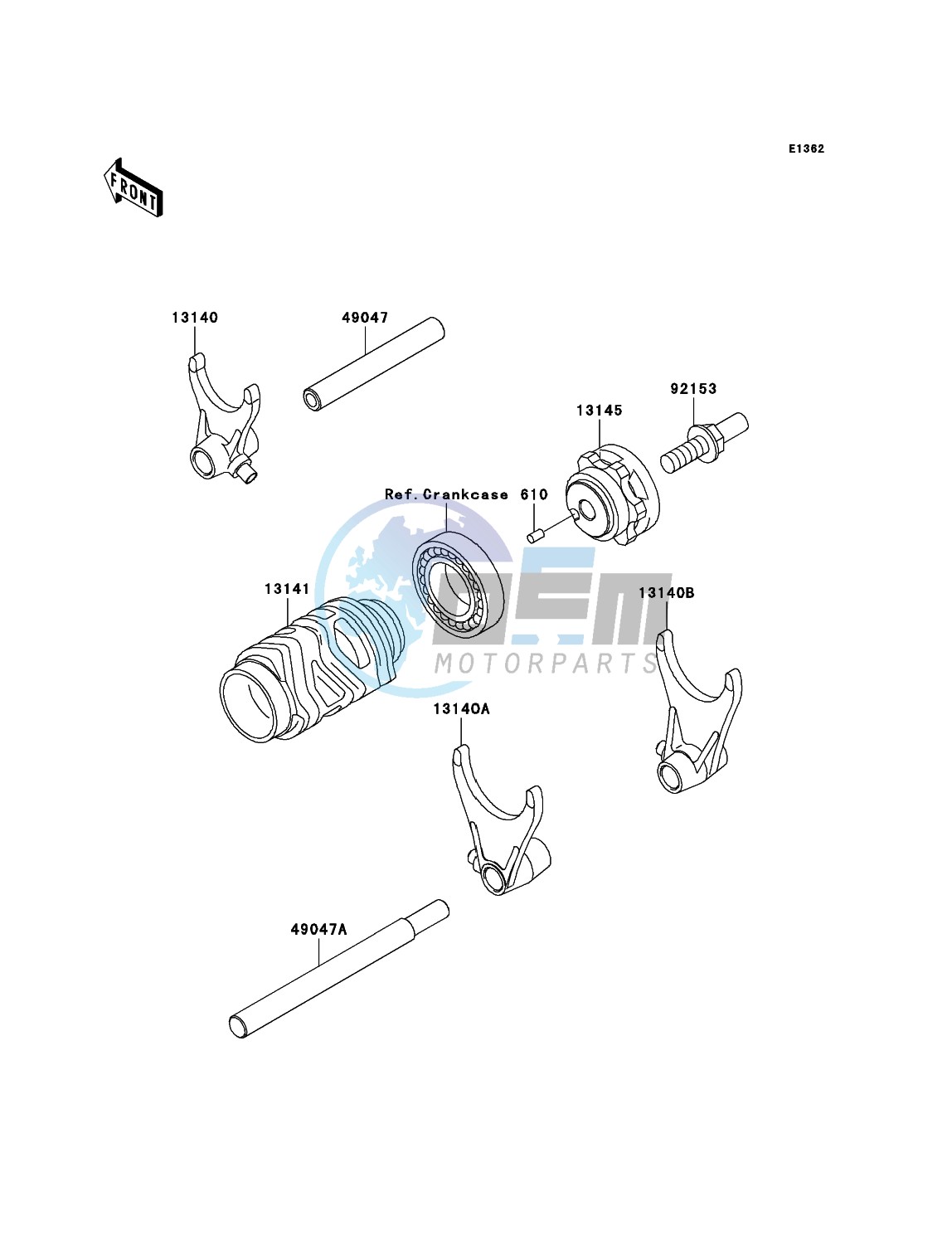 Gear Change Drum/Shift Fork(s)