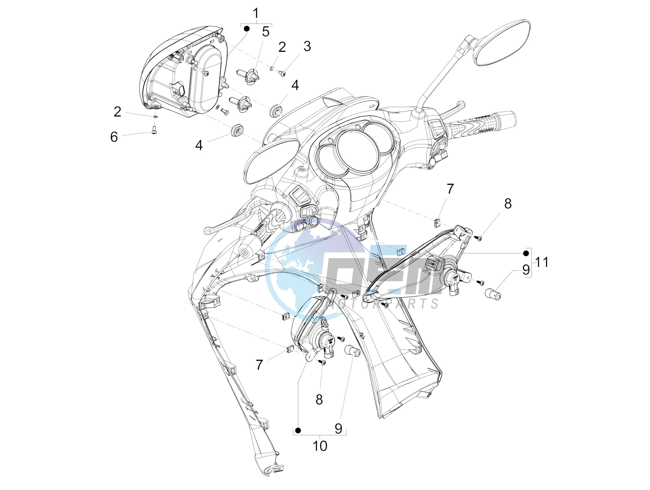 Front headlamps - Turn signal lamps