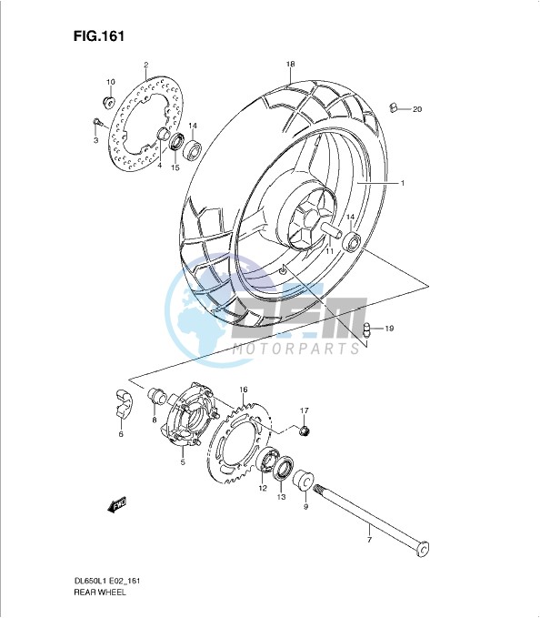 REAR WHEEL (DL650L1 E2)