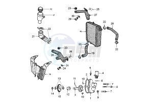 XPS T - 50 cc drawing COOLING SYSTEM