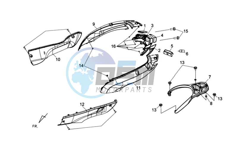 MOTOR COWLING L / R / TAIL LIGHT