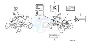 TRX400XD TRX400XD Australia - (U) drawing CAUTION LABEL