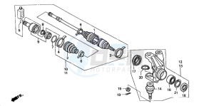 TRX350FE FOURTRAX 350 4X4ES drawing KNUCKLE (TRX350FM/FE)