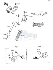 ZX 750 F [NINJA 750R] (F4) [NINJA 750R] drawing HANDLEBAR