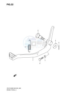 DR-Z125 (E28-E33) drawing BRAKE PEDAL