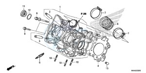 NC750XDG SH125AS UK - (E) drawing CYLINDER HEAD