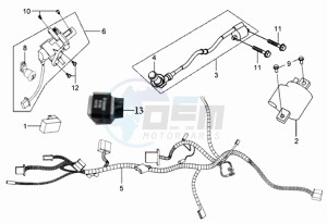 MIO 100 HU10W8-F drawing CDI - WIRING HARNASS / IGNITION LOCK