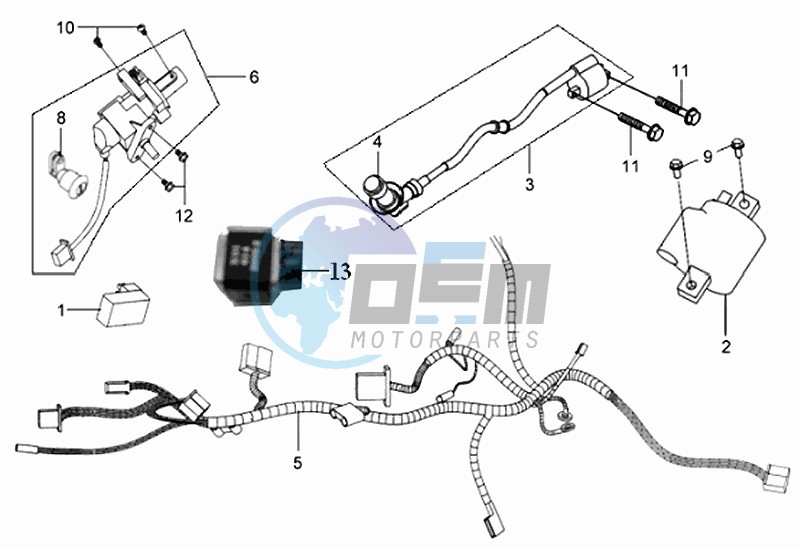 CDI - WIRING HARNASS / IGNITION LOCK