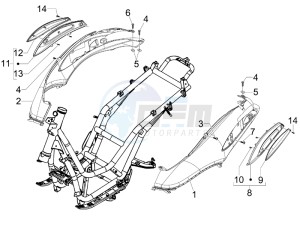 Beverly 125 drawing Side cover - Spoiler