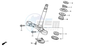 CBR600F drawing STEERING STEM