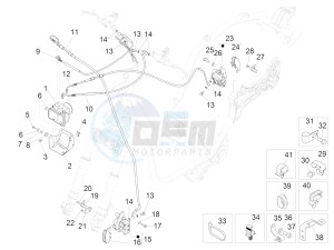 Beverly 350 4T ST ie ABS E4 300 (EMEA) drawing Brakes pipes - Calipers (ABS)