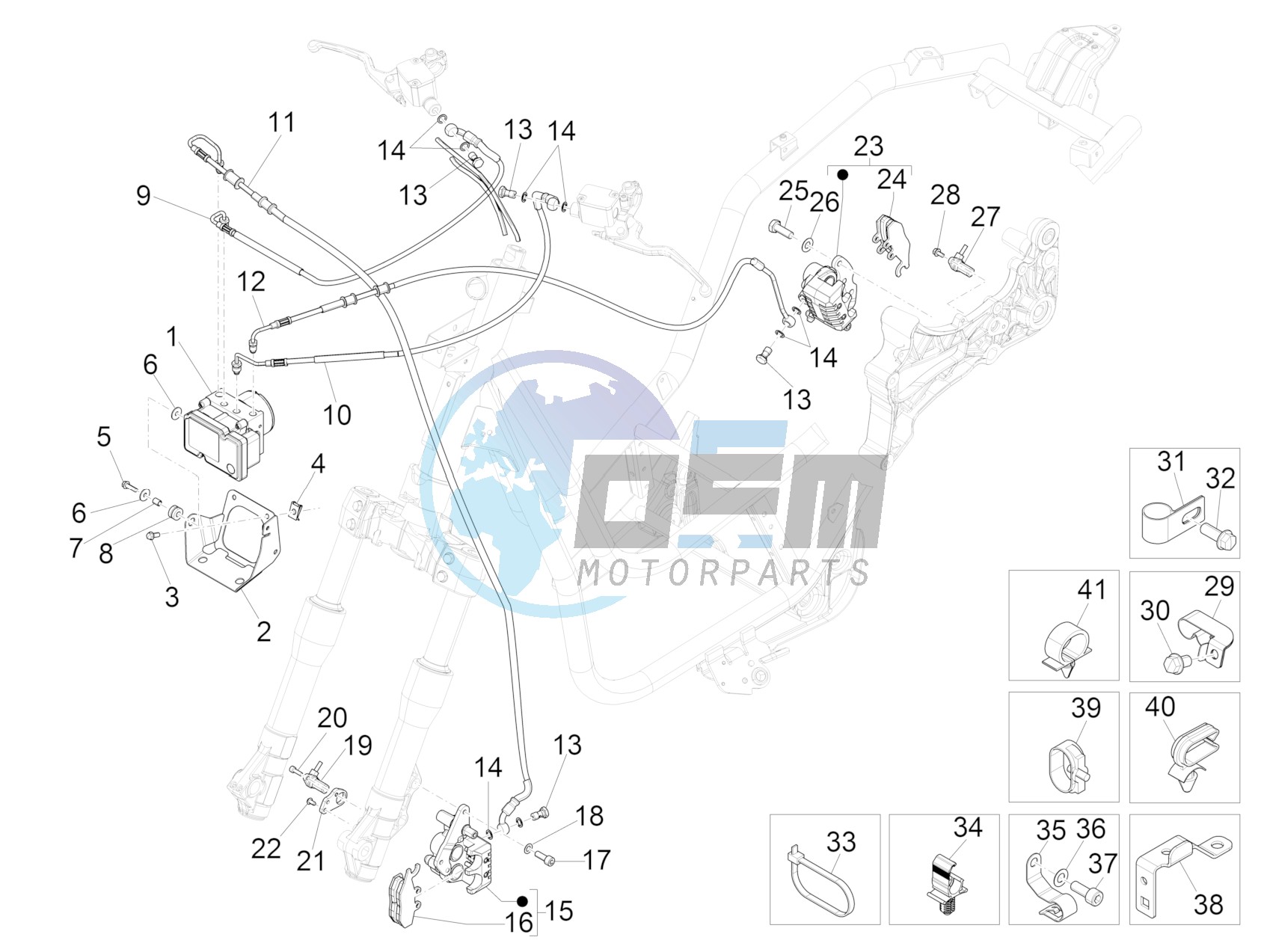 Brakes pipes - Calipers (ABS)