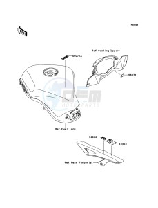 Z1000SX ABS ZX1000HDF FR GB XX (EU ME A(FRICA) drawing Labels