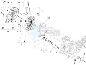 FLY 150 4T 3V IE (NAFTA) drawing Flywheel magneto cover - Oil filter