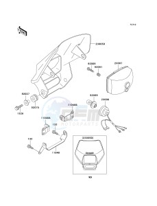 KDX 220 A [KDX220R] (A9) [KDX220R] drawing HEADLIGHT-- S- -