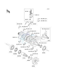 JT 1500 A [STX-15F] (A6F-A9F) A8F drawing CRANKSHAFT