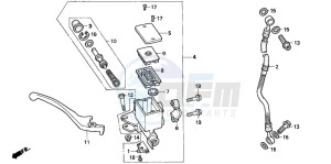 CB250 drawing FRONT BRAKE MASTER CYLINDER